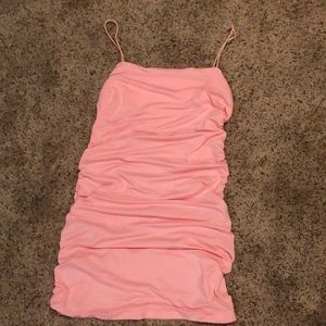 Lucyinthesky online store. Cotton candy pink. Scrunch up dress.